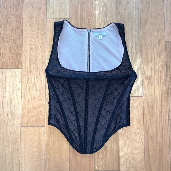 Miaou Black Monogram Campbell Corset - Picture 7 of 11